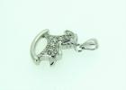 Ciondolo in argento 925%° con cavalluccio a dondolo in zirconi P-1784